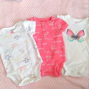 🔥3pcs Baby girl clothes, 3M baby girl,  onesies